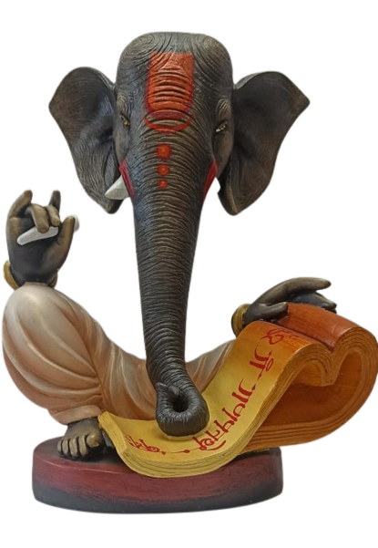 Beautiful & Colorful Abstract Art of Lord Ganesh Statue - 14"