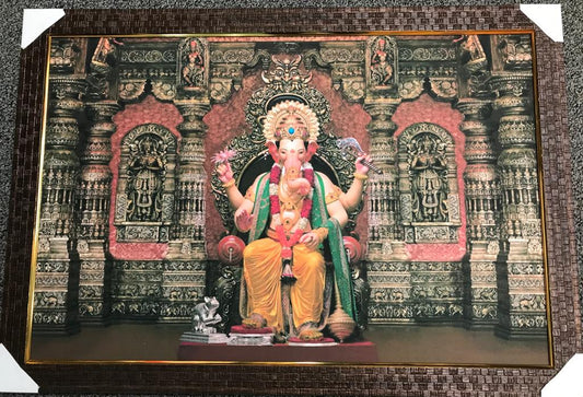 Sparkle Canvas Print Frame Picture of Ganeshji # 17 - 20 x 30"
