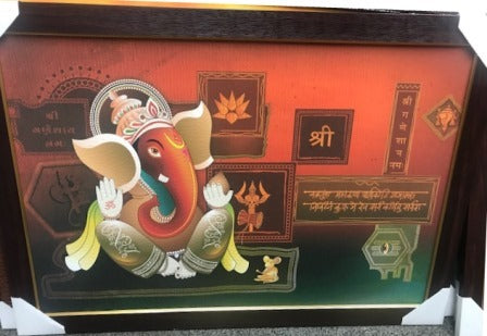 Stunning Wall Art Photo Frame of Lord Ganesha # 4 - 20 x 30"