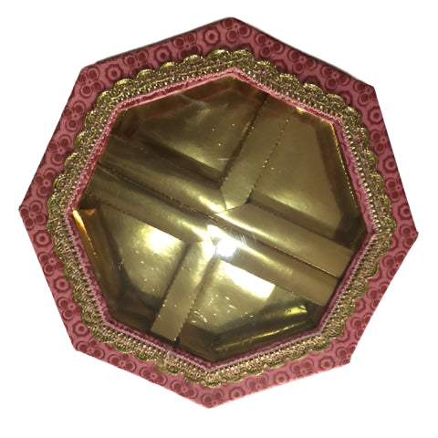 Pink Hexagon shape 4 Partition Dry Fruit Box