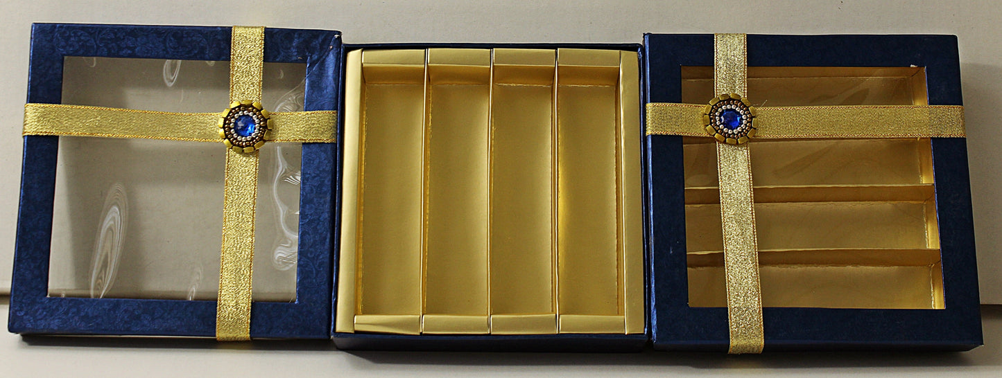 Blue Golden Sweet Box 500 Grams 4 Partition