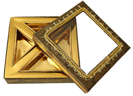 Grey Print 4 Partition Dry Fruit Box