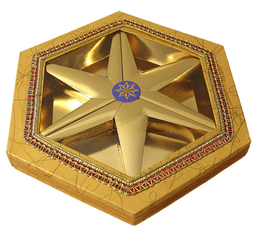 Golden Hexagon 6 Partition Dry Fruit Box