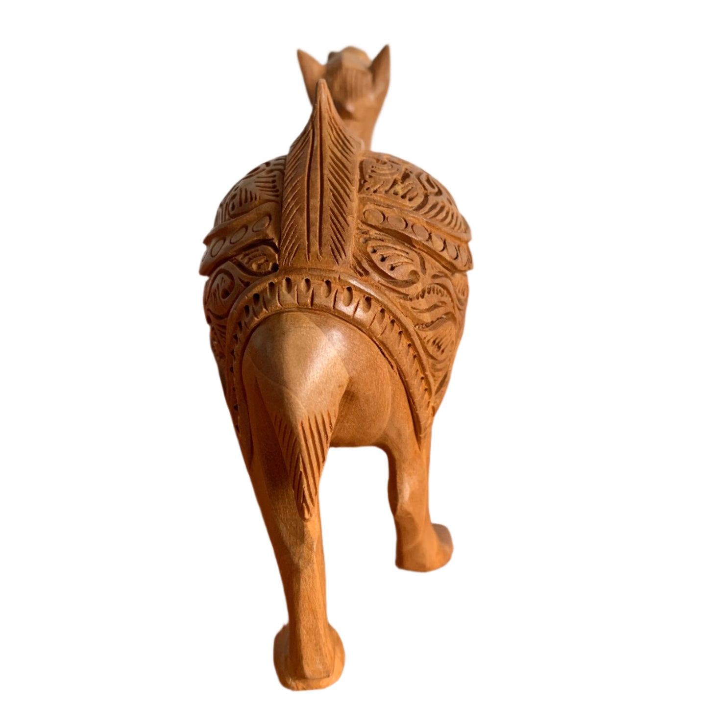 Carved Wooden Camel Figuring Home Decor Showpiece