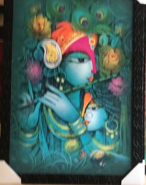 Home Decor Wall Art of Radha Krishna # 12 - 20 x 30"