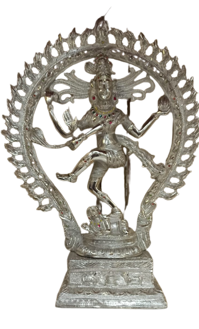 White Metal Carving Statue of Lord Natraj - 33"