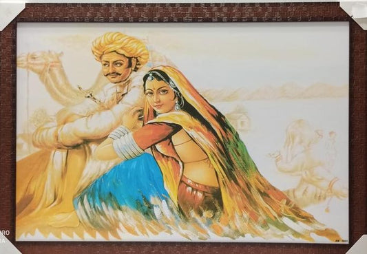 Home Decor Framed Wall Art Picture of Viilage # 16 - 33 x 23"