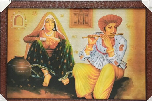 Home Decor Framed Wall Art Picture of Viilage # 3 - 33 x 23"