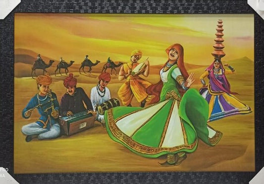 Home Decor Framed Wall Art Picture of Viilage # 7 - 33 x 23"