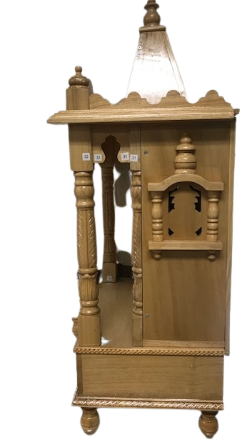 Sevan Wood White Teak Exquisite Mandir In 3 Sizes