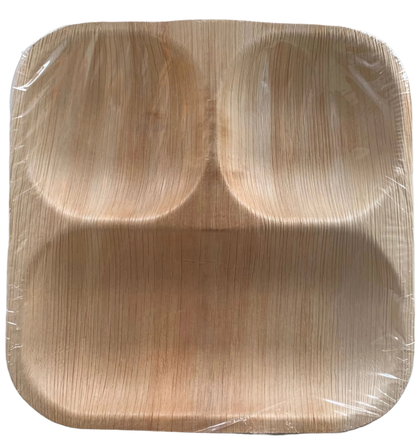 Eco-Friendly Disposable Square Plates in 3Comp - 9 x 9" (Pack of 25 Pcs)