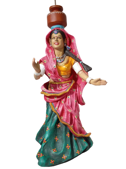 Handicraft Rajasthani Lady Showpiece Decor #4