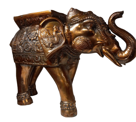 Black Metal Elephant Statue