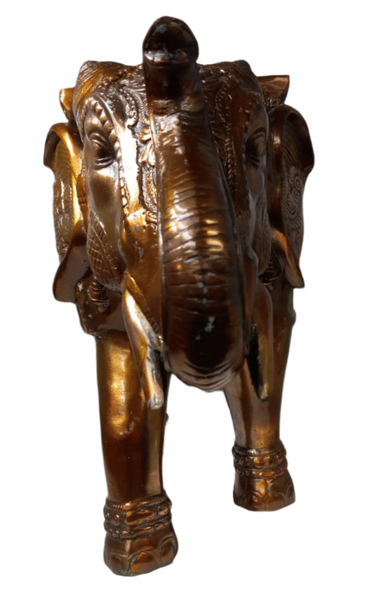 Black Metal Elephant Statue