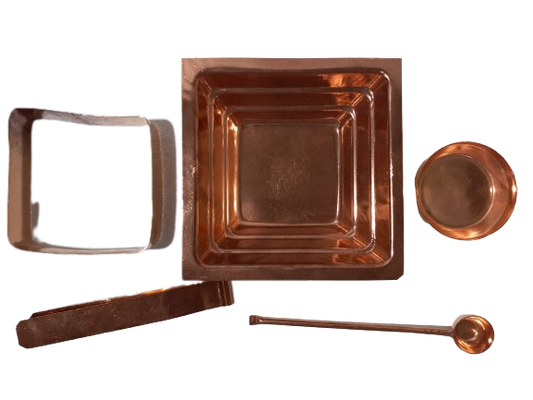 Copper Hawan Kund Kit (Size: 6.75" * side x 2" height)