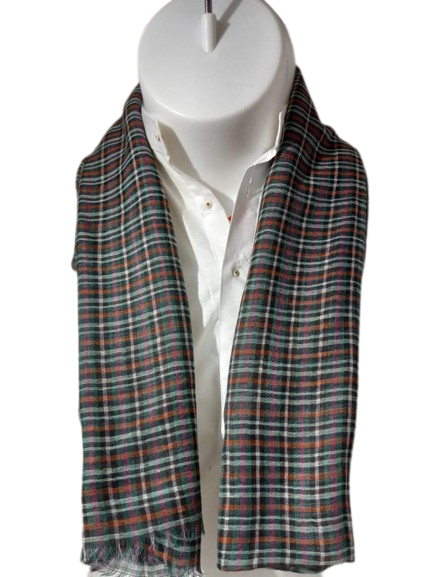 Men's Red and Blue Designed Woolen Scarf: Warm and Stylish Accessory for Winter