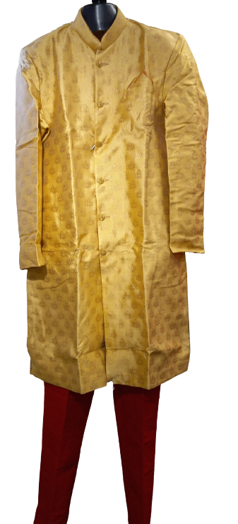 Traditional Indian Sherwani for Men - Gold #2