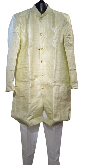 Traditional Indian Sherwani for Men - Cream