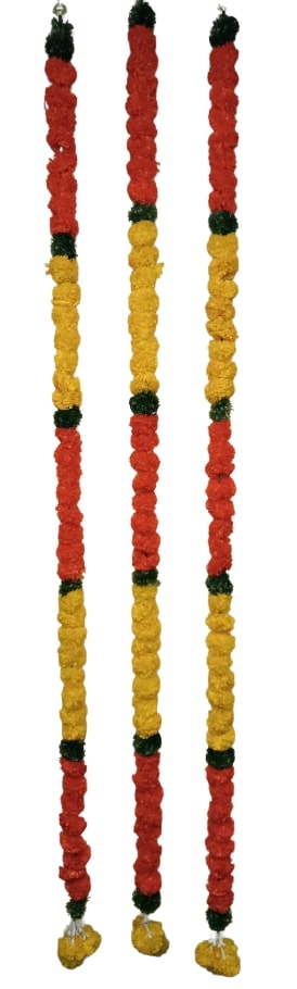 5 pc - 6ft Indian Garlands - Add Cultural Elegance to Your Celebrations!