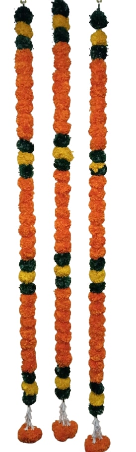5 pc - 6ft Indian Garlands - Add Elegance to Your Celebrations (Design #2)