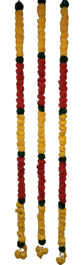 5 pc - 6ft Indian Garlands - Add Elegance to Your Celebrations (Design #4)