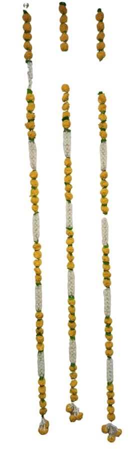 5 pc - 6ft Indian Garlands - Add Elegance to Your Celebrations (Design #7)