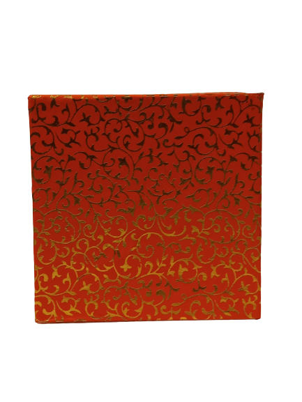 Elegant Red Sweetbox with Gold Leaf Pattern - Perfect for Gifting 1/2kg Treats