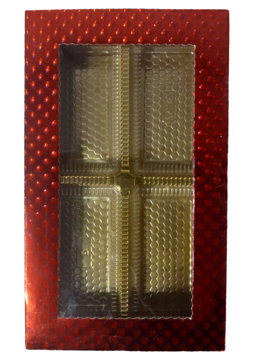 Rectangular Dry Fruit Box with 4 Compartments - 12" x 7"