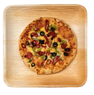 Eco-Friendly Disposable Square Plates - 2 Sizes (6 & 10") (Pack of 25 Pcs)