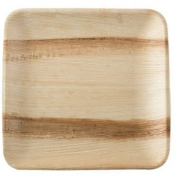 Eco-Friendly Disposable Square Plates - 2 Sizes (6 & 10") (Pack of 25 Pcs)