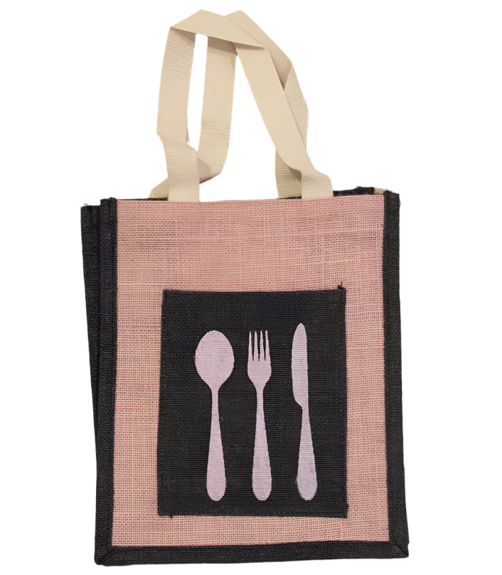 Handmade Jute Lunch Bags in Assorted Color