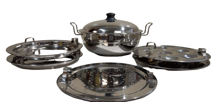 Stainless Steel Steamer for Idli/Dhokla/Modak Maker For Home Kitchen