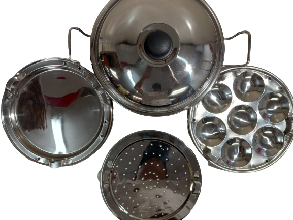 Stainless Steel Steamer for Idli/Dhokla/Modak Maker For Home Kitchen