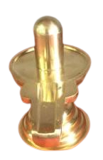 Brass Made Golden Shivling For Home Temple Pooja - 4.8"