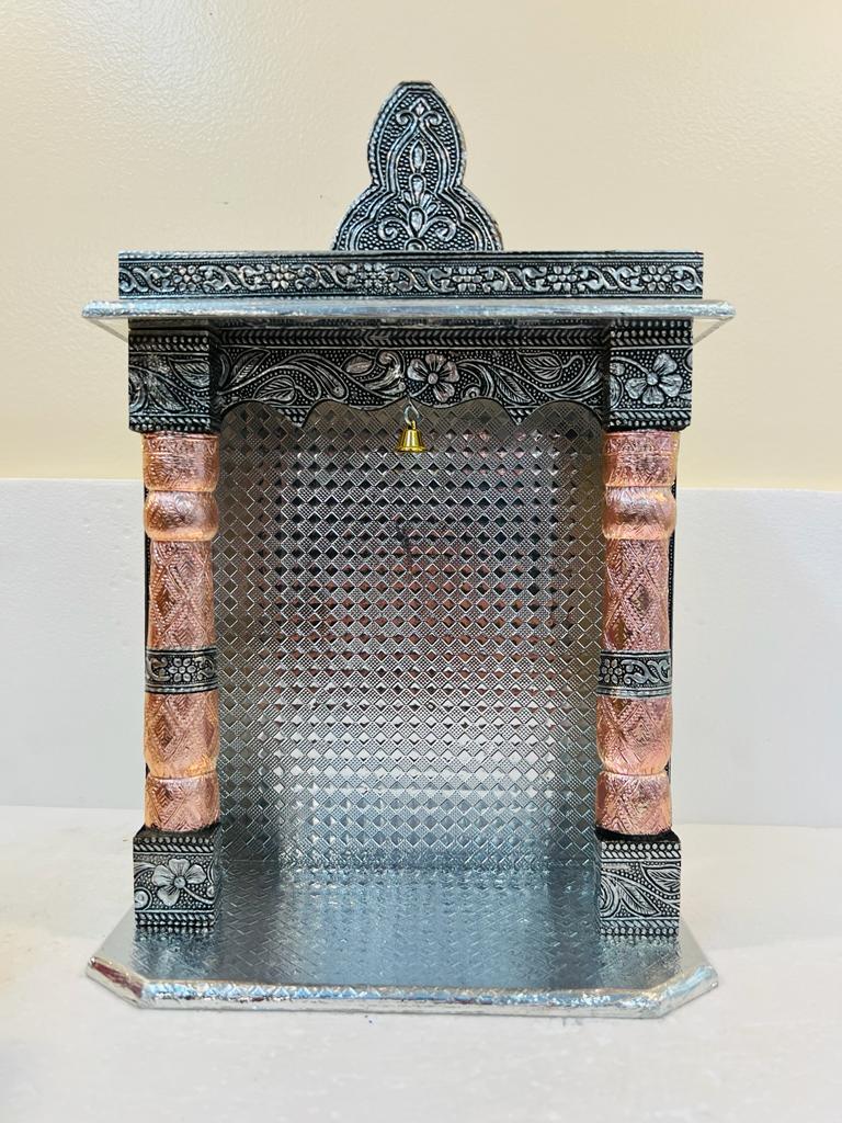 Traditional Aluminium Copper Oxidised Plated Temple (Open) Medium - 14"