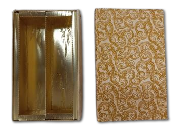 Beautiful Decorative Empty Sweet Boxes with Gold Leaf Pattern - 1/4 Kg