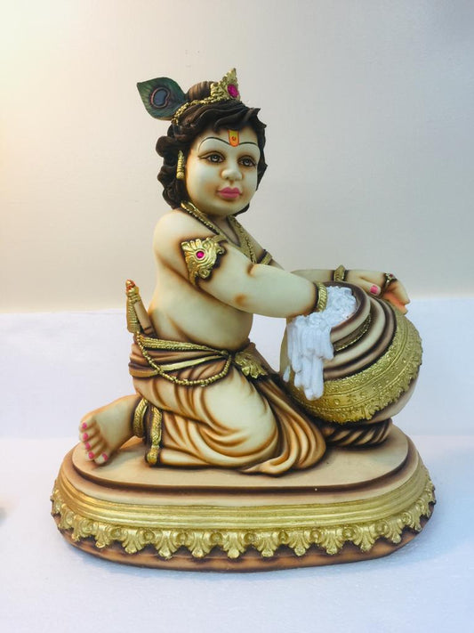 Beautiful & Colorful Fiber Statue of Bal Gopal - 18.25"