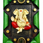 Divine Ganesha Wall Hanging – Royal Green & Antique Gold