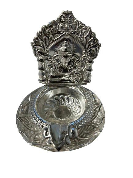 German Silver ganesha diya