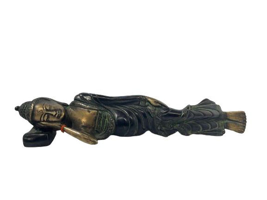 The Brass Reclining Buddha Statue