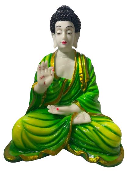 Beautiful & Colorful Fiber Blessing Lord Buddha Statue #2