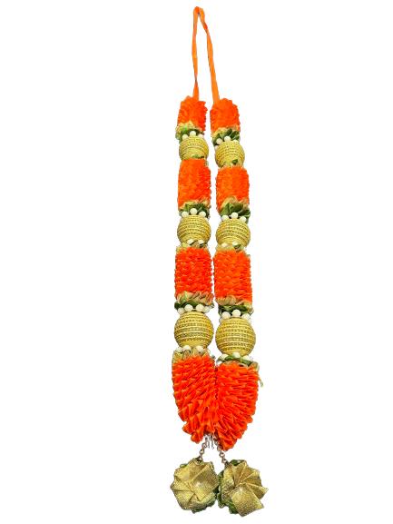 Artificial Orange Flower Mala