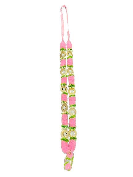 Artificial pink Flower Mala