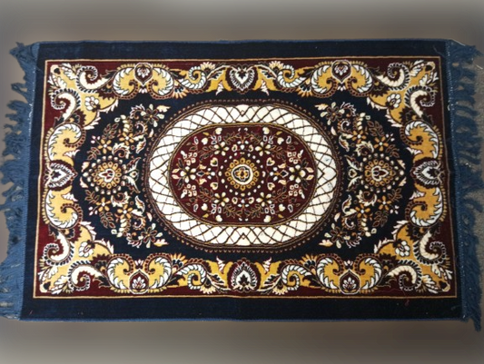 Woolen Pooja Carpet/Rug Mat Aasan Carpet Made of Velvet / /Meditation Mat (42 X 27 inches)