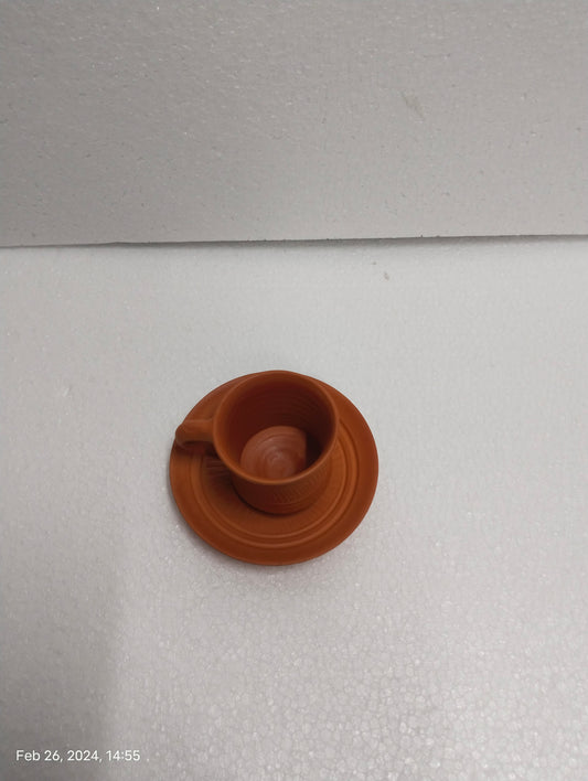Clay Cup Saucer -  Set of 6 pcs