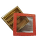 Red & Golden Design Square Empty Sweet Boxes - 500 Gm