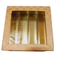 Peach Flower Design Square Empty Sweet Boxes - 500 Gm