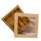 Peach Flower Design Square Empty Sweet Boxes - 500 Gm