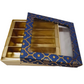 Blue Golden Design Square Empty Sweet Boxes- 500 Gm