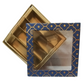 Blue Golden Design Square Empty Sweet Boxes- 500 Gm